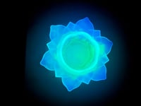 Image 2 of Multi-colored Glow in The Dark Lotus Tealight Holder • Resin Candle Decor