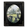 Pink Rose Oval Cemetery // Original Painting Print