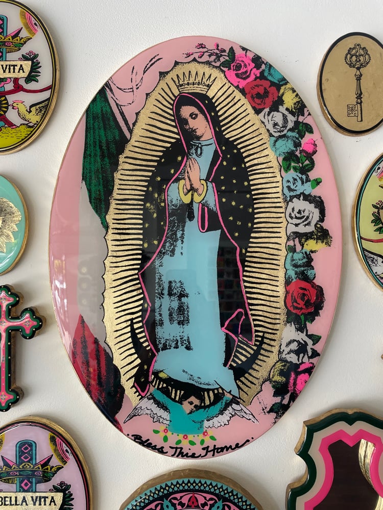 Image of Big Oval Mary Coral Pink 35cm x 58cm