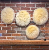 Image 5 of Sheepskin CREAM Wool Leather Shearling Pieces in Roundish Natural Shapes