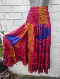 Image 4 of Zara Split Skirt- Red and Blue flashes