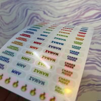 Image 3 of Choatic Energy Rainbow Planner Sticker Sheet