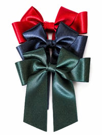 Image 1 of Pearl satin ribbon with gold flecks 