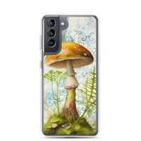 Image 15 of Gorgeous Blue Filigree and Orange Mushroom Fungus Clear Case for Samsung®