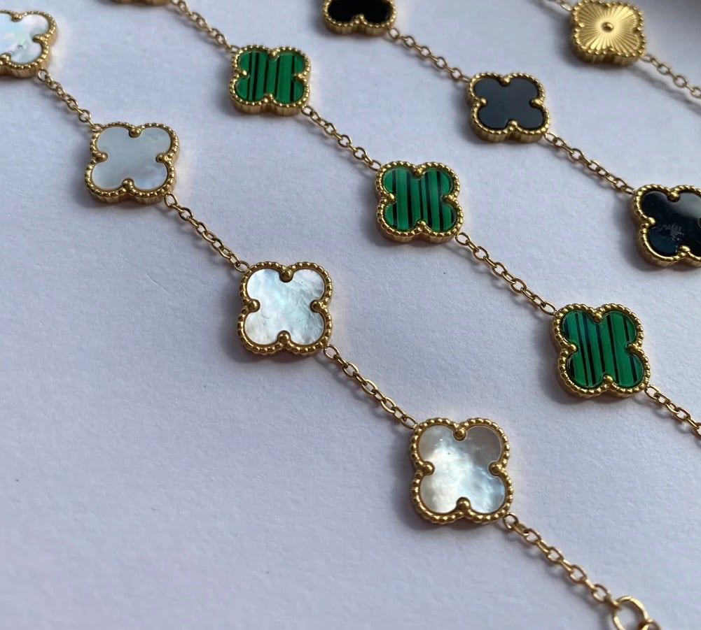 Luxury Gold Plated Lucky Charm 4 Leaf Clover Bracelet | FlyLuxChic