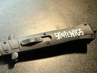 Image 1 of Black out-the-front stiletto 