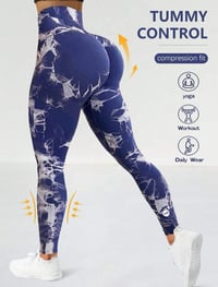 Image 2 of Navy Swirl Leggings