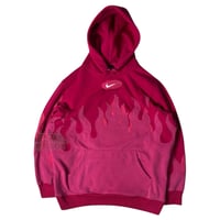 Image 1 of (S-M) Nike Hoodie Pink Flame "Lepuss" 619