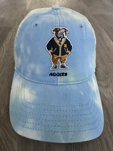 Image of Aggie Polo Bulldog Dad Hat-Tye Dyed Sky