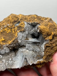 Image 3 of Blue Barite Geode | Morocco #2851