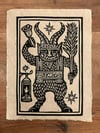 Lil Krampus Block Print