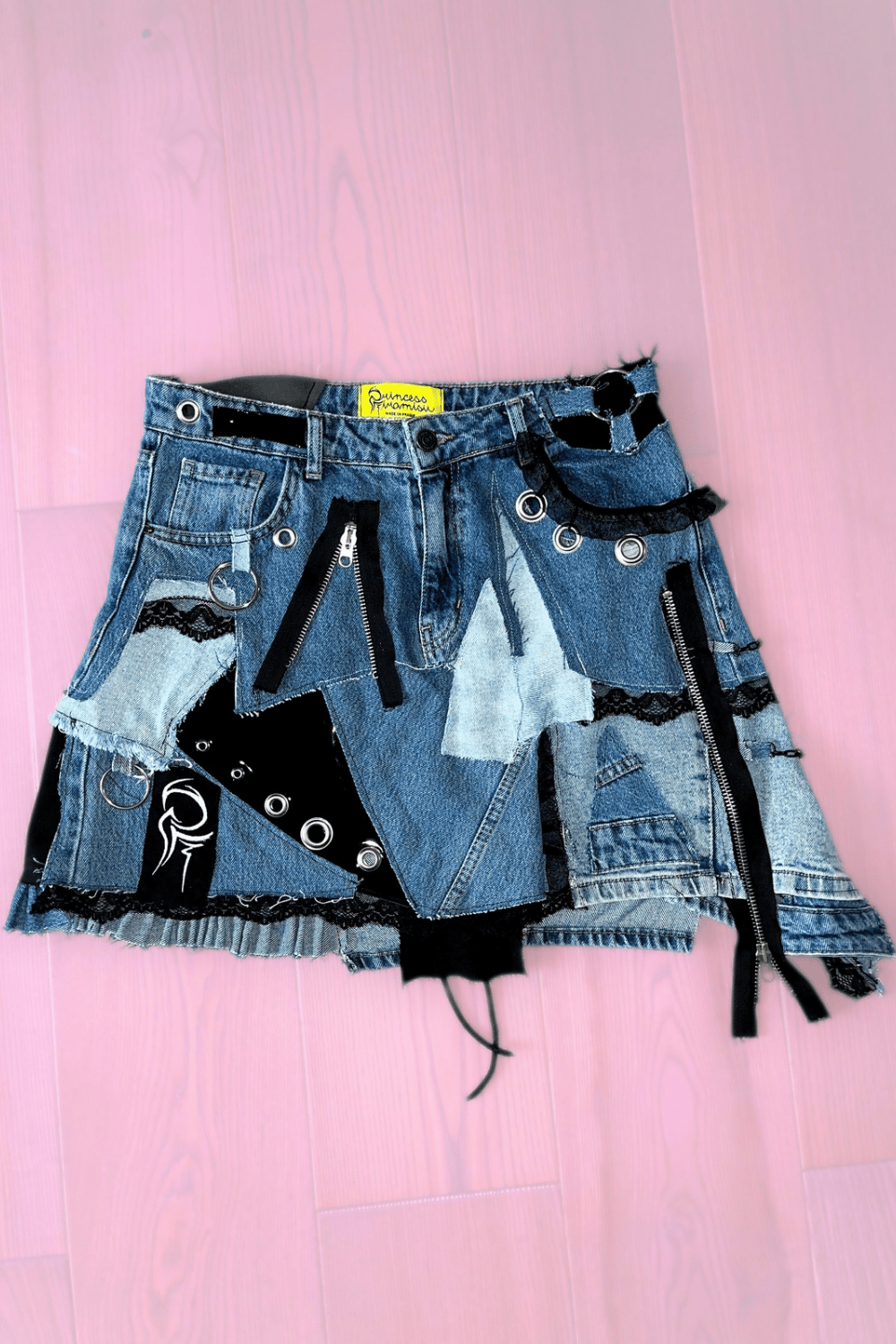 Image of Upcycled Denim Skirt - Arabela