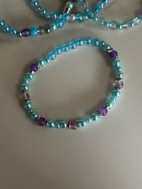 Image 6 of Star Shine Blueberry Milk Blue and Purlple Tumbler Bracelet Stack