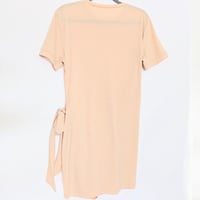 Image 3 of Women Plus Size Short Sleeve Side Sash Tie Summer Dress