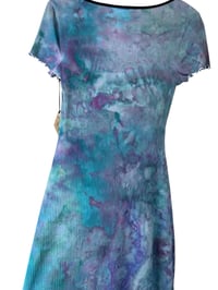 Image 7 of M 90's Babydoll Mini Dress in Nebula Watercolor Ice Dye