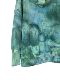 Image 8 of S/M Pocket Hoodie Pullover in Cool Watercolor Ice Dye