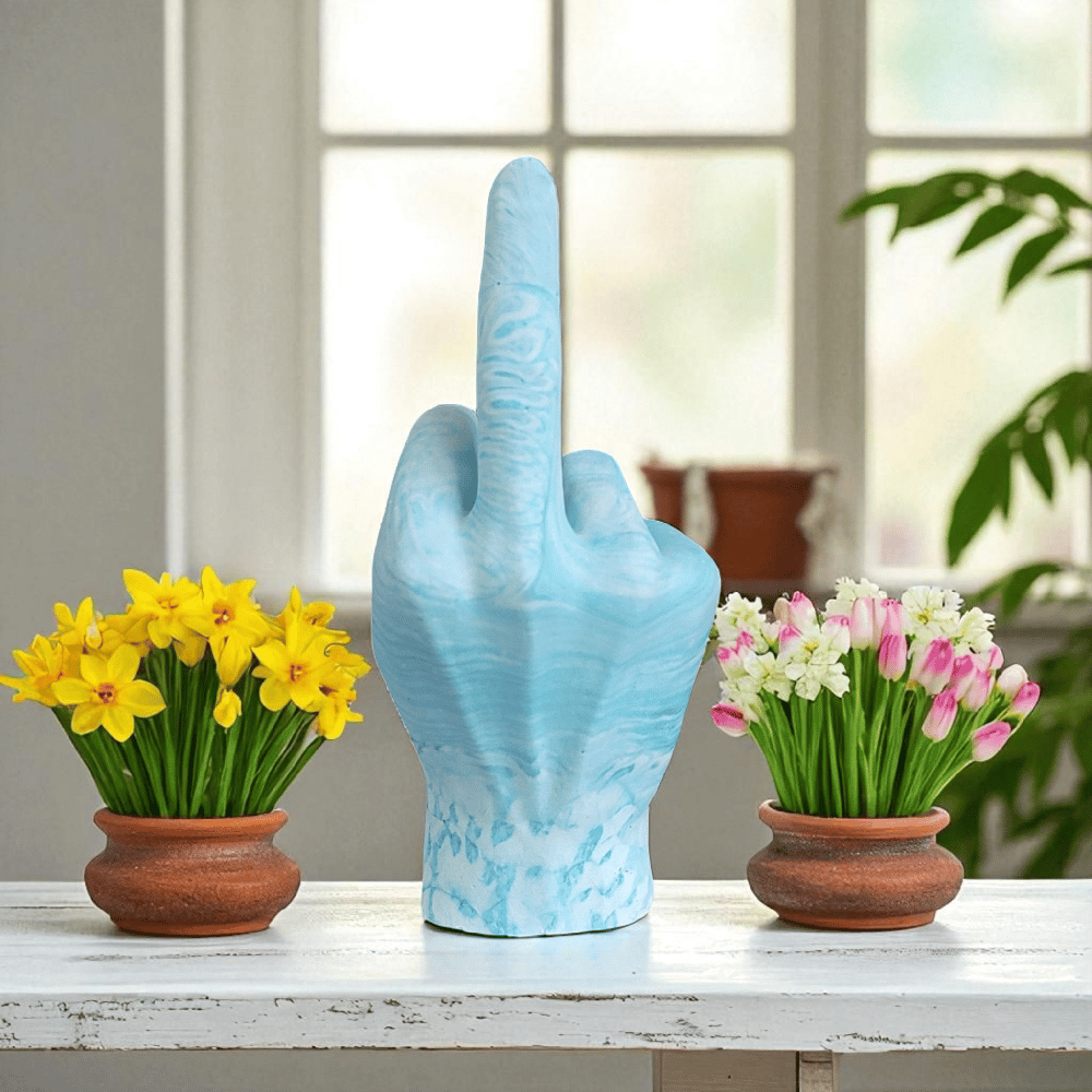 Image of Teal Mini Middle Finger