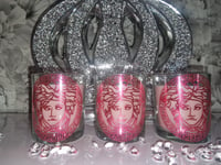 Image 2 of CHROME PINK V CANDLE SET