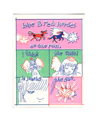 Image 2 of Blue and Red Horses Zine - Misreg