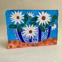 Image 3 of Oxide Daisies in a Blue and White Bowl
