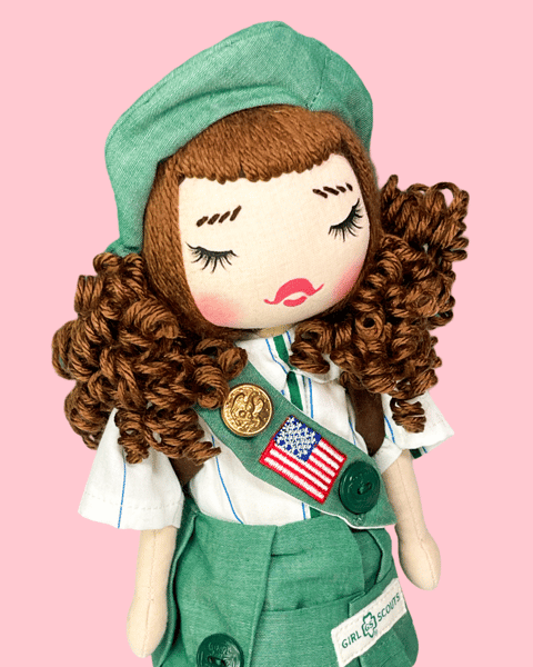 Image of RESERVED FOR DINITSA GIRL SCOUT SMALL ART DOLL 