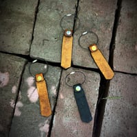 Image 2 of Leather Banner Keychain- small 