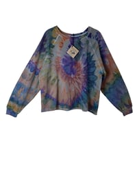 Image 4 of M 100% Cotton French Terry Sweatsuit Set in Autumn Spiral Ice Dye