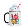 Love School Teacher Worker Mug with Color Inside