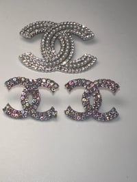 Image 1 of CC Earring and Brooch Set 
