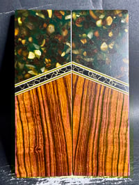 Image 2 of Baltic Amber & Desert Ironwood Segmented Knife Scales