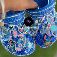 Image 4 of Stitch Two-Tone Bling Crocs