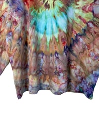 Image 5 of XL Unisex Adult Soft Long Sleeve Tee in Alchemy Spiral Ice Dye