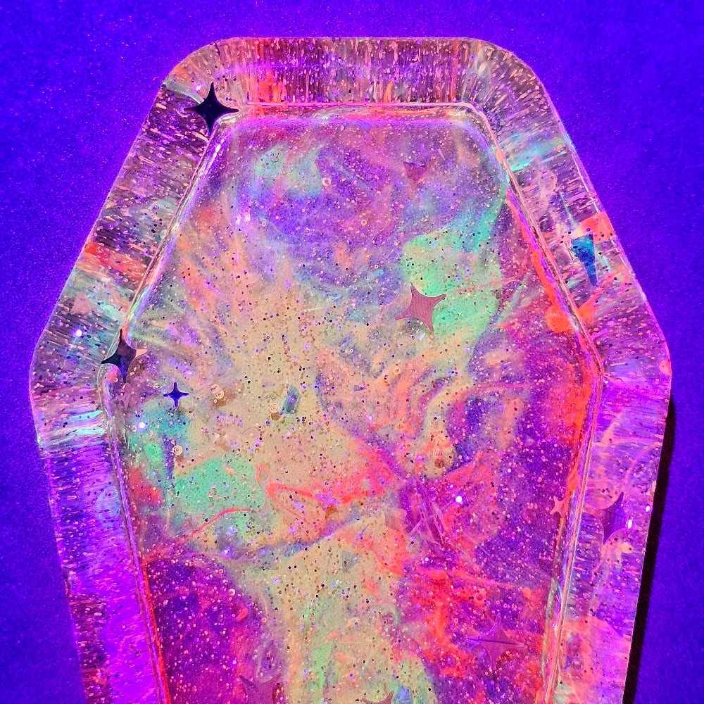 Image of Neon Sunset Mini Coffin Tray