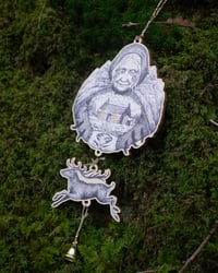 Image 2 of Cailleach & Red Deer Wooden Decoration