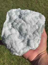 Image 1 of Green Cubic Fluorite With Druzy White Quartz Specimen #1949