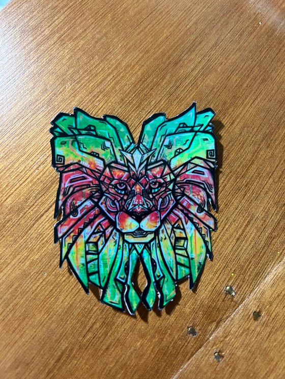 Image of Sacred Lion holographic sticker 