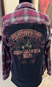 Vintage Burgundy/Gold Flannel Shirt Scorpions