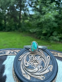 Image 1 of Branded Turquoise Cuff