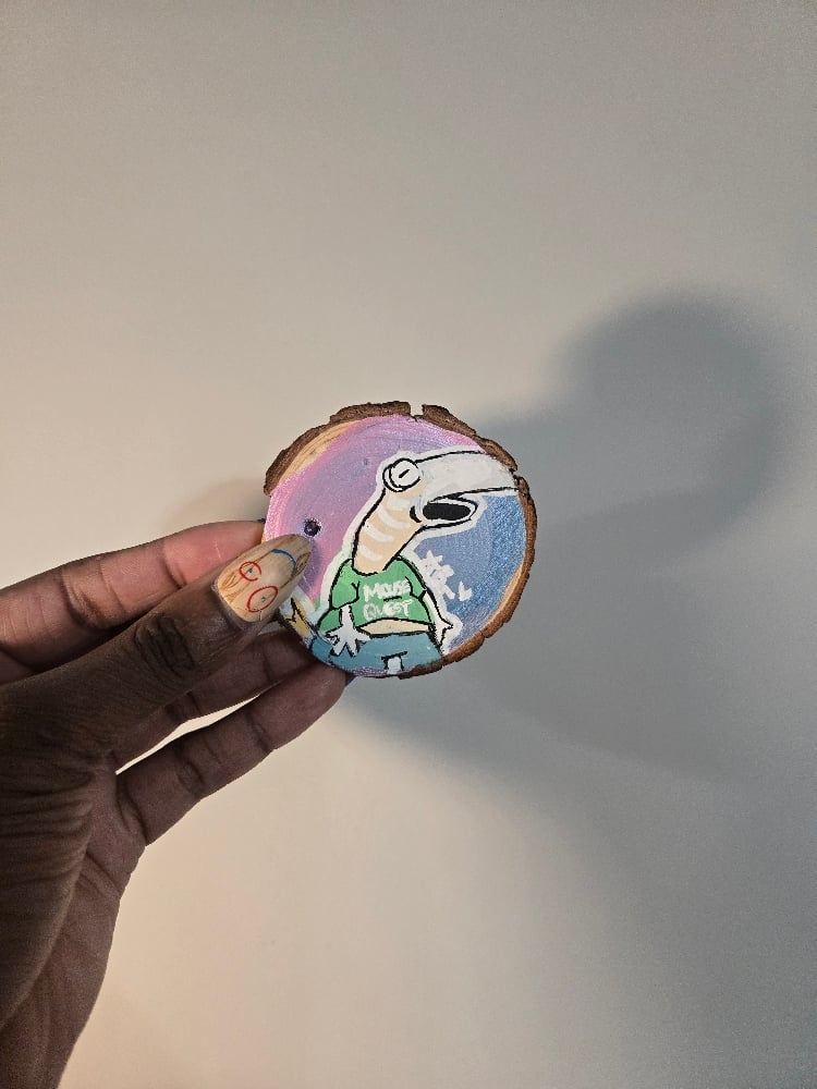 Image of Shrimp on a Wooden Slice