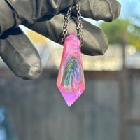 Image 2 of Crystal Pendant 3 - UV Psychedelic Pink