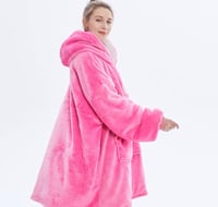 Image 2 of Plush Hooded Blanket