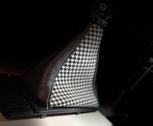 Image of Houndstooth leather shift boot 