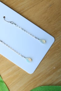 Image 4 of Ethiopian Opal Chained Earrings (2 pairs available)