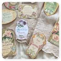 Image 3 of Vintage french ephemera stickers purfume labels