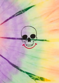Image 3 of Smiley Skull Logo Women's Tye-Dye Crop (Organic)