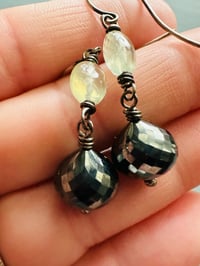 Image 9 of hematite disco ball earrings