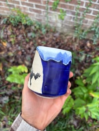 Image 2 of Cobalt blue whiskey cup 