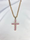 PRETTY N PINK DIAMOND GODDESS FAITH NECKLACE 