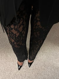 Image 2 of Black Lace Leggings 