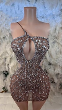 Image 1 of HerFavorite SecretRhinestone Mesh MiniDress